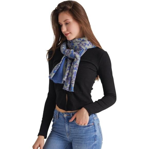 Womens Cashmere Scarf Super Soft Pashmina Shawl Wrap Evening Dress Winter Gift - Picture 3 of 7